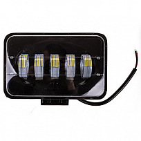 Фара светодиодная OFF ROAD 165*110мм прямоугольная 12V/24V 50W 6000К SKYWAY 5 диодов